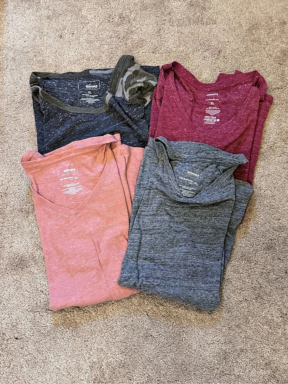 Sonoma Goods For Life The Everyday Tee Woman's Basic Long/Short T-Shirt Lot 4 XL